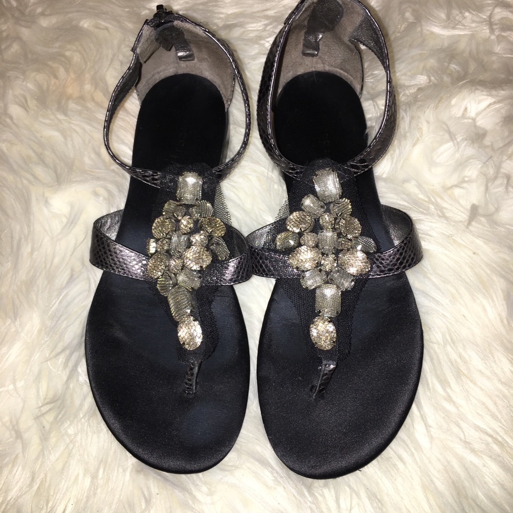GUESS by MARCIANO LEATHER RHINESTONE SANDAL